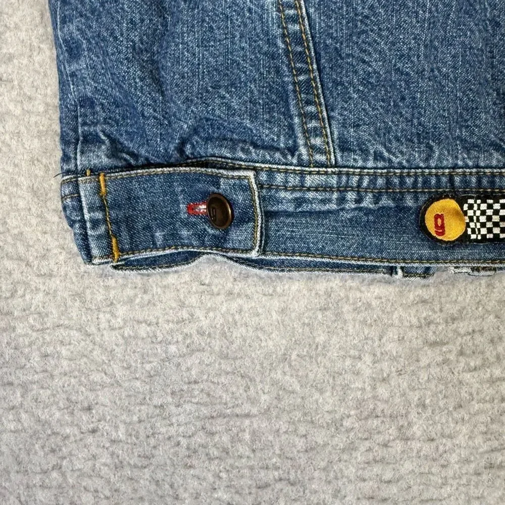 Vintage Gymboree 2000 Baby 12-18 Months Blue Trucker Style Jacket Coat